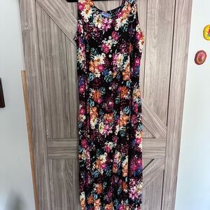 Amazon Black and Pink Sleeveless Maxi Sundress
